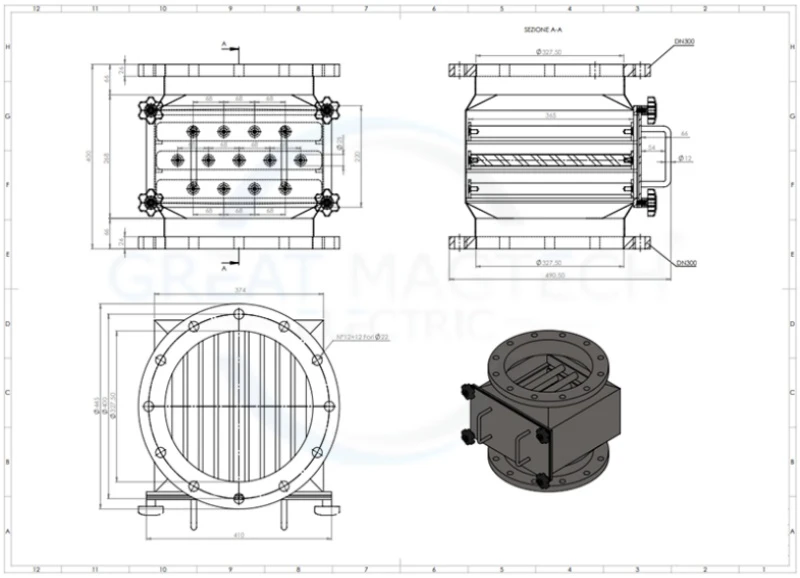 Drawer magnet technical drawing Drawer magnet technical drawing